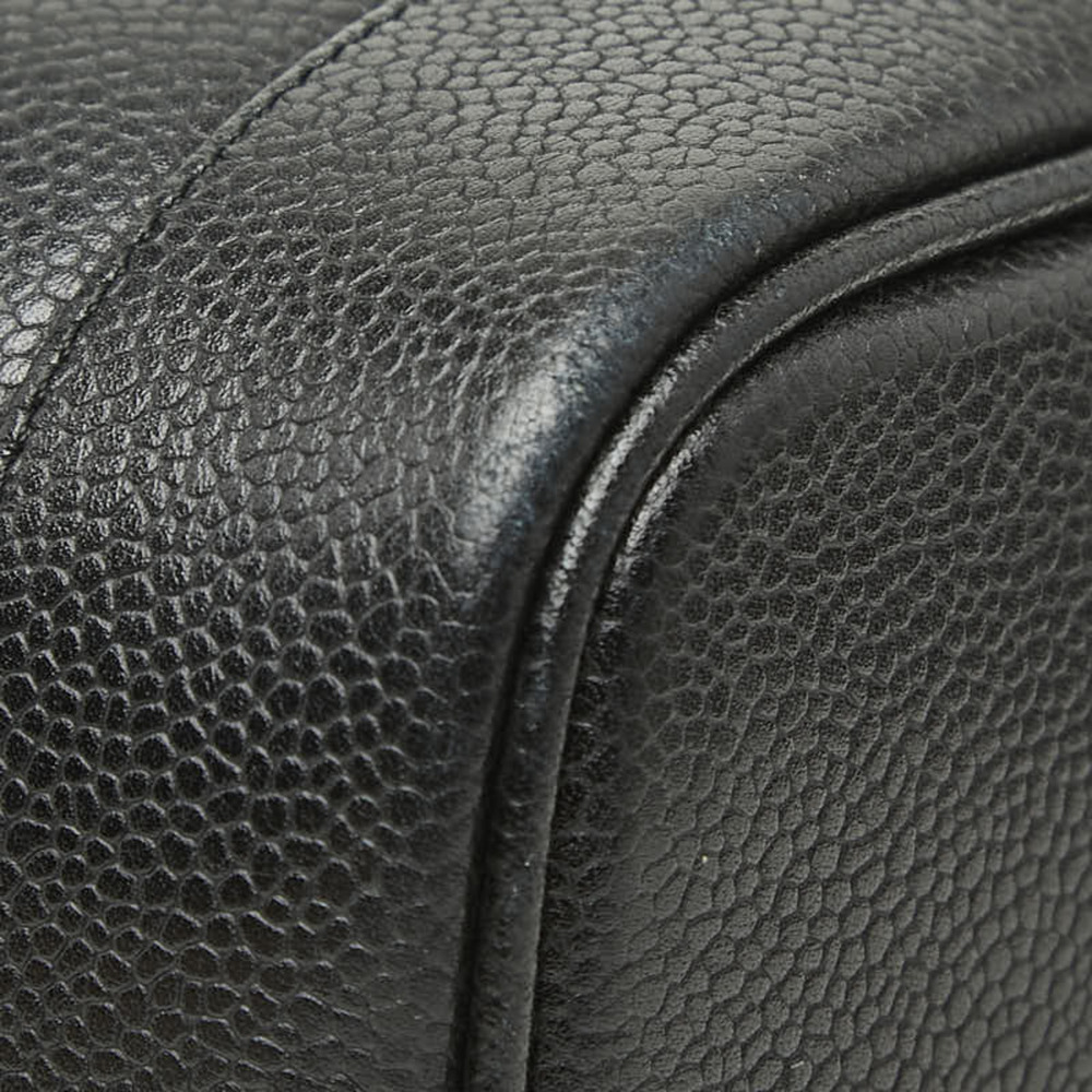 CHANEL Black Caviar Leather Logo Vanity Bag - Picture 5 of 10